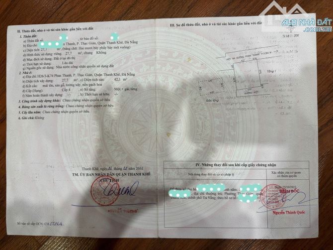 🏡 NHÀ 2 TẦNG 2 MẶT KIỆT – TRUNG TÂM QUẬN THANH KHÊ – GẦN ĐH DUY TÂN, CHỈ 1,89 TỶ 🏡