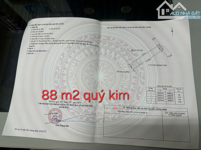 LÔ 88M2 Tuyến 2 QUÝ KIM, HỢP ĐỨC, ĐỒ SƠN HẢI PHÒN chỉ 1,6 tỷ