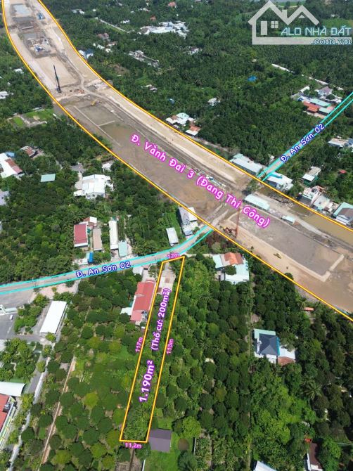 Lô Đất Mặt tiền đường An Sơn 02, Sát Bên Đường Vành Đai 3 Đang Thi Công