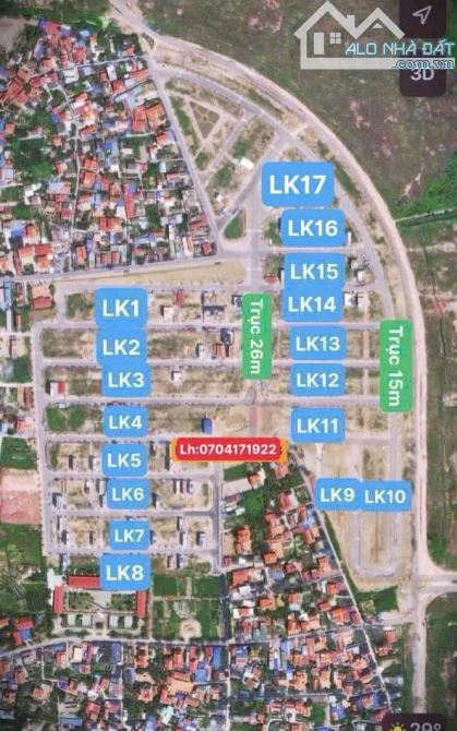 Bán tất cả Lô đất tại ÁP TRÀN, THUỶ NGUYÊN đủ vị trí đủ diện tích GIÁ TỪ 3,1xx tỷ  -Lk 5-6