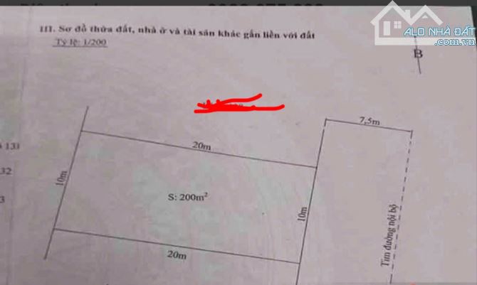 Bán lô đất tái định cư gốc lim