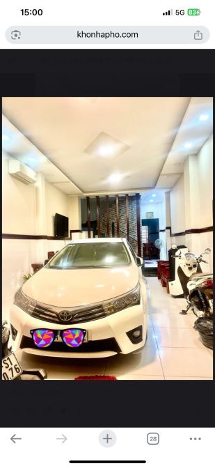 XE HƠI NGỦ TRONG NHÀ TRẦN XUÂN SOẠN, 4,5x17M, NHÀ ĐẸP 4 TẦNG, QUẬN 7