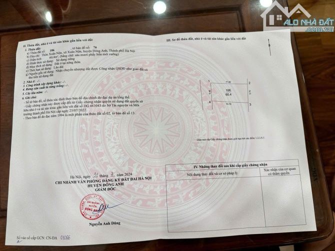 Chủ nhà nhờ bán lô đất cách bìa làng 10m tại Xuân Nộn, Xuân Nộn, Đông Anh, HN