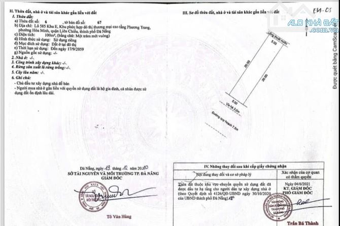 🏩 Đất sạch đẹp khu E mt Hòa Phú 29, thông NSS, 100m2, 5.x tỷ tl