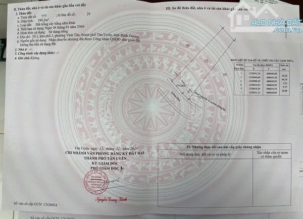 CẦN TIỀN BÁN NGỘP LÔ ĐẤT 590M TẠI KCN VSIP2 BÌNH DƯƠNG