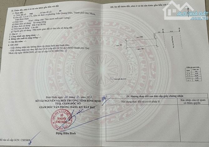 Bán lô đất Mặt Tiền đg Mai trí thọ  p. Trần quang diệu dt 81m2 ngang 4,5m giá 2ty200 - 1