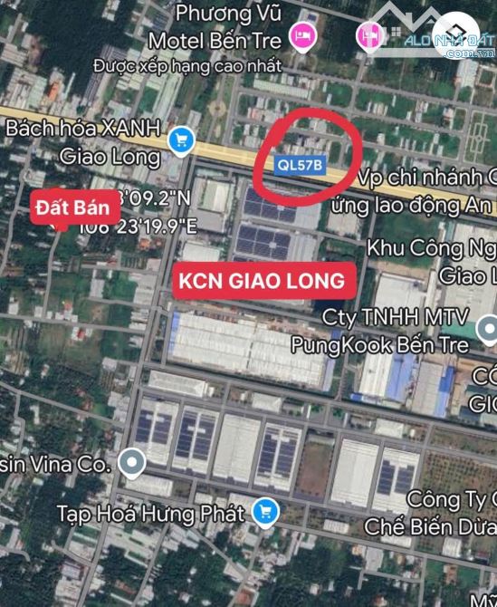BÁN 1 CÔNG RƯỠI ĐẤT XÃ PHÚ AN HÒA GẦN KHU CÔNG NGHIỆP GIAO LONG CHÂU THÀNH BẾN TRE - 1