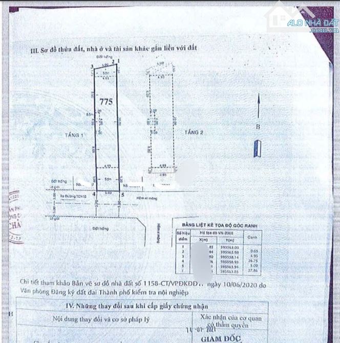 Bán nhà 1/ Trần Thị Năm (TCH10), Q12. Gần Nguyễn Ảnh Thủ. 5*28m, CN 135.3m, 2tấm, HXH 6m, - 1