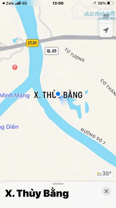 Bán đất kiệt ôtô gần chợ Tuần. Thôn Bằng Lăng. P Thủy Bằng. TP Huế - 1