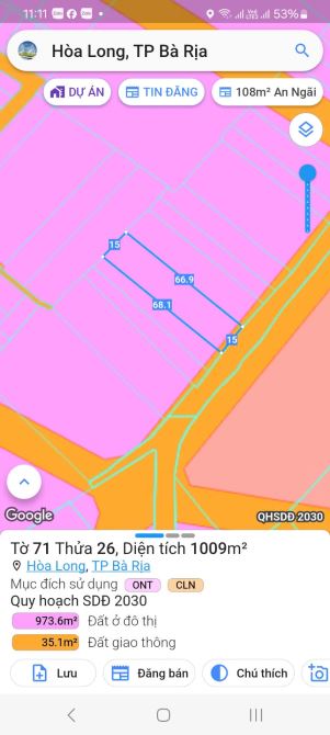 🎯 CẦN BÁN LÔ ĐẤT ĐẸP – DIỆN TÍCH 1.008 m² – XÃ HÒA LONG, TP. BÀ RỊA - 2