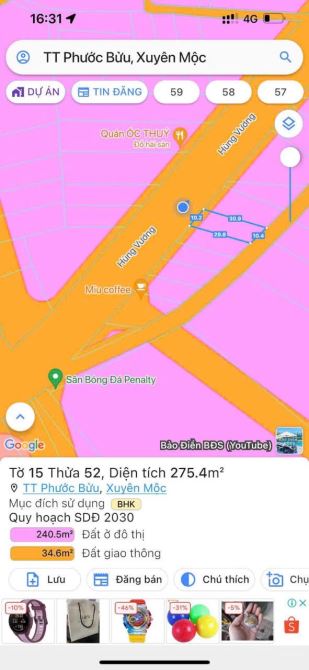 CẦN BÁN LÔ ĐẤT HAI MẶT TIỀN THỊ TRẤN PHƯỚC BỬU XUYÊN MÔC RẺ NHẤT KHU VỰC - 2