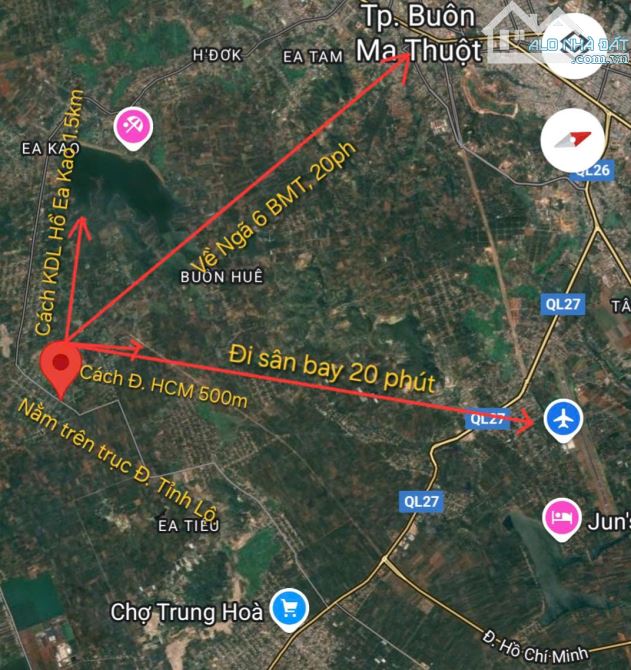 💥  ĐẤT PHƯỜNG EA KAO(27X35M) - TP.BUÔN MA THUỘT. TC:150 . 💰  GIÁ 4 TỶ - 3