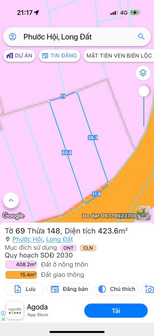 PHƯỚC HỘI - CÁCH BIỂN LỘC AN CHỈ 1.5KM - HUYỆN ĐẤT ĐỎ - BRVT - 3