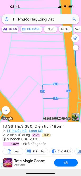 THỊ TRẤN PHƯỚC HẢI - Cách uỷ ban 1km, cách biển 3.5km - 3