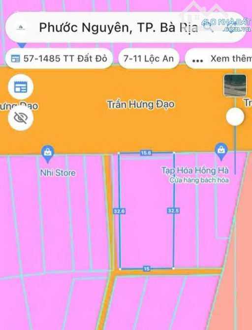 MẶT TIỀN ĐƯỜNG 24M TRẦN HƯNG ĐẠO - P. PHƯỚC NGUYÊN-  TP BÀ RỊA - 3