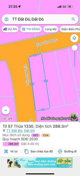 LÔ GÓC 2 MẶT TIỀN CAO VĂN NGỌC - TRẦN HUY LIỆU-  NGAY ĐƯỜNG LÊ DUẨN - TT ĐẤT ĐỎ- BRVT - 3