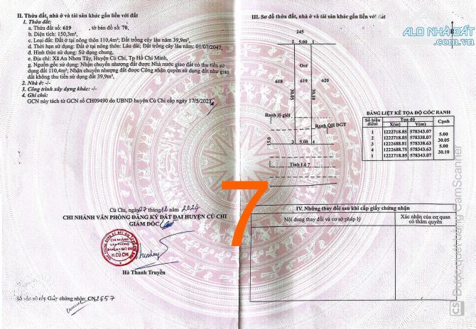 Cần bán 6 mảnh đất mặt tiền Tỉnh Lộ 7 nằm tại xã An Nhơn Tây, Củ Chi, Hồ Chí Minh - 4
