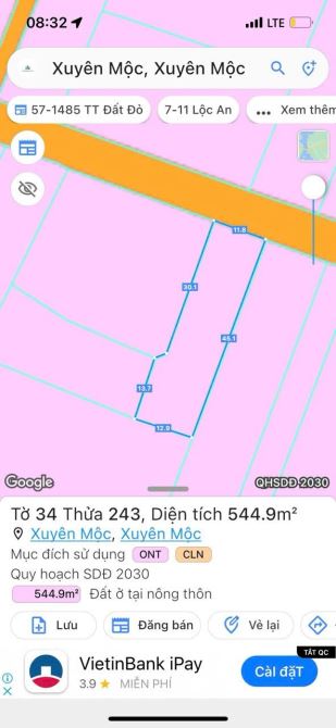CHÍNH CHỦ GỬI BÁN ĐẤT XUYÊN MỘC  - CÁCH BÀ TÔ CHỈ 1Km- Xuyên Mộc - BRVT - 4