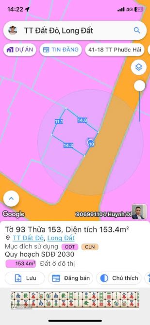Bán lô đất đường Lê Duẩn cũ - Thị Trấn Đất Đỏ .Long Đất ,BRVT Dân cư đông đúc - 5