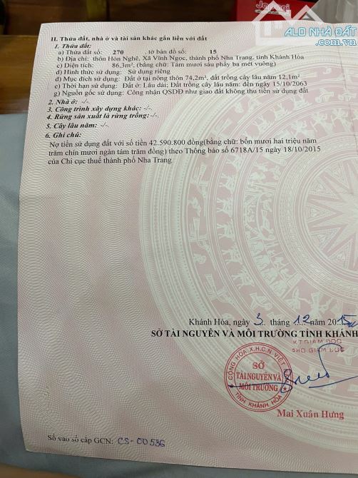 Bán đất Vĩnh Ngọc, Thành phố Nha Trang, tỉnh Khánh Hòa - 5
