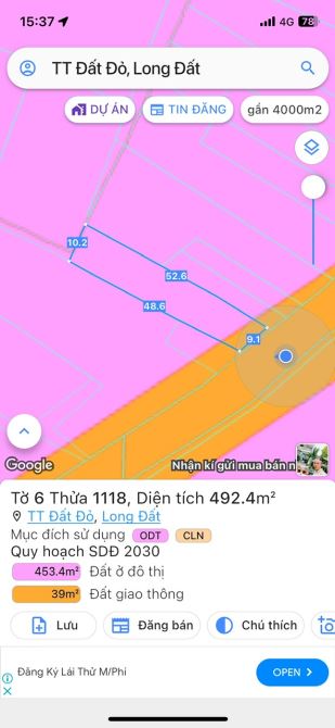 BÁN LÔ ĐẤT 10M ĐƯỜNG NHỰA NAM KỲ KHỞI NGHĨA - TT ĐẤT ĐỎ, GẦN TRƯỜNG HỌC ,CHỢ - 5