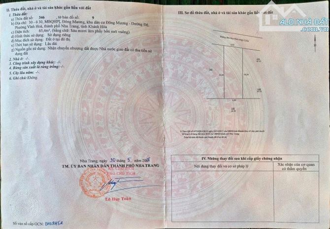 Bán đất mặt tiền Bùi Huy Bích vĩnh hòa - 6