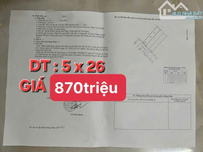 Giá giảm sâu 870 TRIỆU bán nhà c4 ở Bà Điểm 6 Hóc Môn 5x25 ( 128m2 ) Sổ hồng riêng. - 8