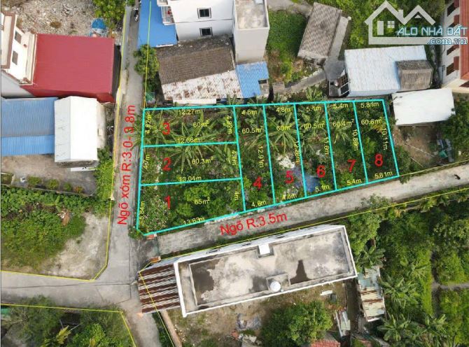 Bán Lô Đất Dương Quan Ngõ 3.5m  Trục Ngoài Thông Đường Đường Bắc Nam Vsip