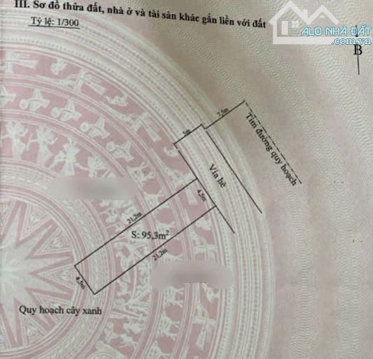 95.3m2 đất TĐC Đồng Bồ - Ngang 4.5m - Đường 25m - Sang tên ngay xây dựng thoải mái - 1