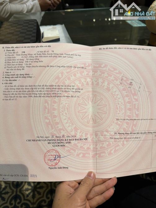 Chủ nhà gửi bán lô đất cách 1 nhà ra trục chính Đường Nhạn, Xuân Nộn, Đông Anh, Hà Nội - 1