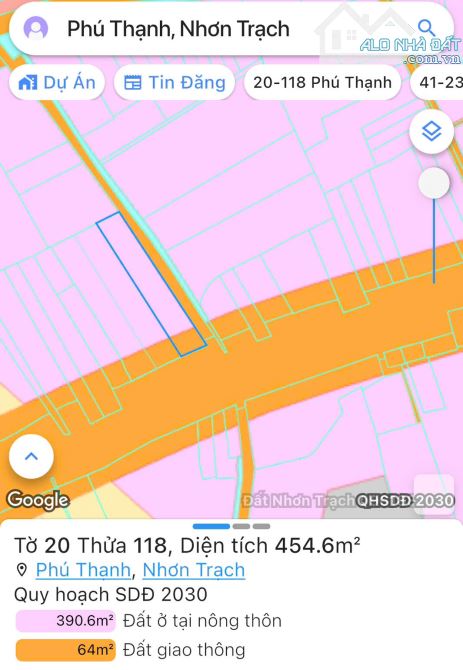 Bán lô biệt thự mt đường Lý Thái Tổ, Phú thạnh, Nhơn Trạch ĐN - 1