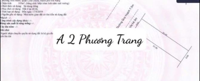 CẦN BÁN LÔ ĐẤT ĐẸP – ĐƯỜNG TRẦN MINH TÔNG A2, PHƯƠNG TRANG, HÒA MINH, LIÊN CHIỂU - 1