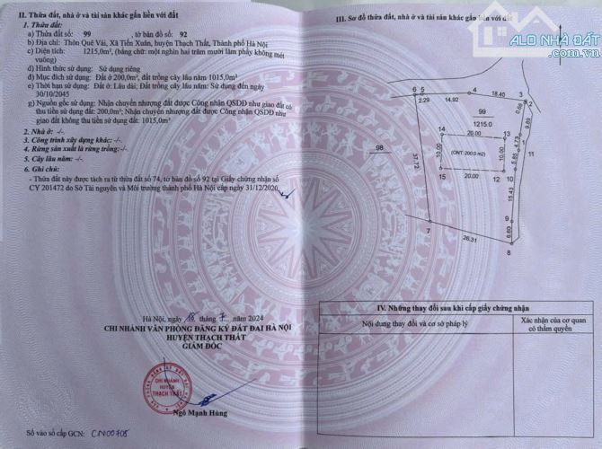 Đất sẵn sổ 1215m giá rẻ nhất thị trường chủ cần bán, cơ hội đầu tư lãi ngay khi mua - 4