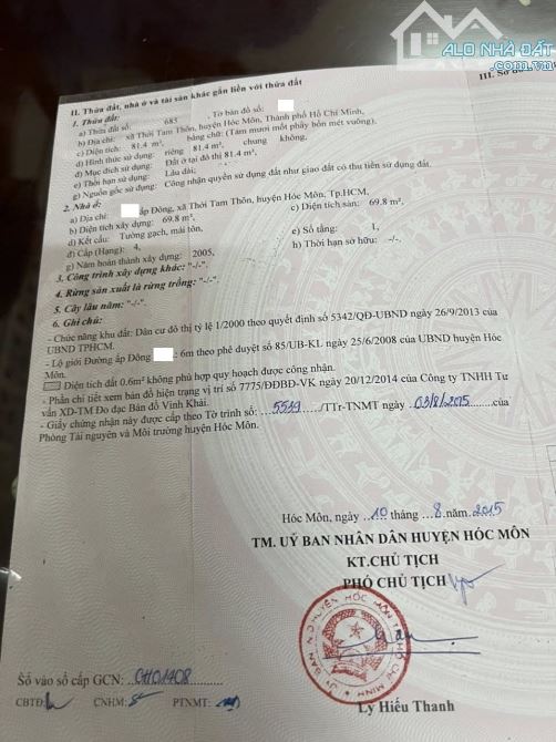 Bán gấp căn nhà cấp 4, SHR, Thới Tam Thôn, Hóc Môn, Giá 1 tỷ 050. - 4