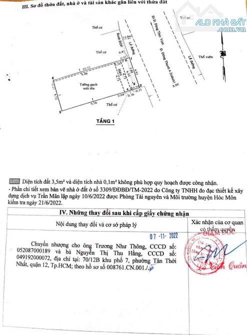 Bán nhà nguyên căn 58,3 m2, SHR. Đông Thạnh, Hóc Môn. Giá 2 tỷ - 7