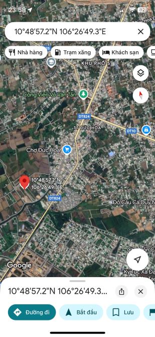 Kẹt Tiền Bán Lô Đất Gốc giá rẻ, Đất full thổ cư giá 1tỷ200tr, ngay thị trấn Đức Hòa - 1