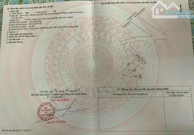(Chủ gửi) Bán nền nhánh hẻm 9 Trần Nam Phú, Q. Ninh Kiều, TPCT - 1