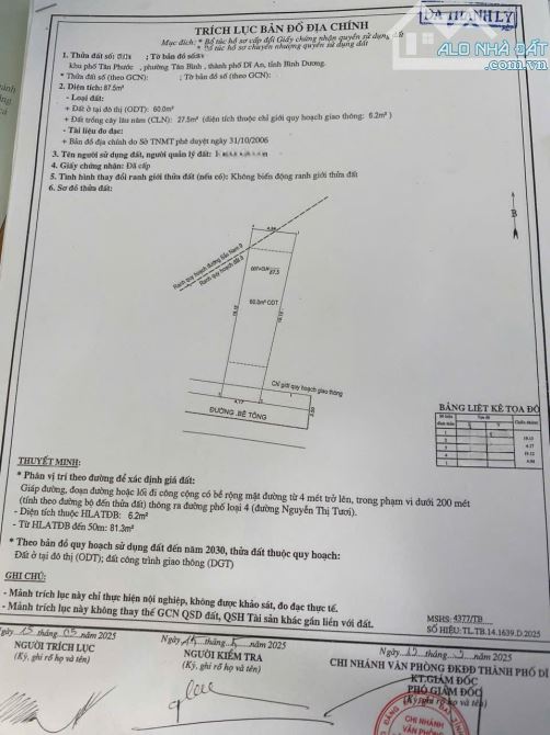 2,15Tỷ TL🔥Bán đất 87,5m2 cách đường Nguyễn Thị Tươi 100m, p.Tân Bình, Tp.Dĩ An - 4