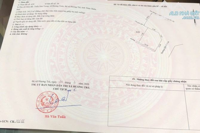 CẦN BÁN LÔ GÓC 2 MẶT TIỀN  ĐƯỜNG TẢN ĐÀ NỐI DÀI KQH TRIỀU SƠN TRUNG - TP HUẾ - 4