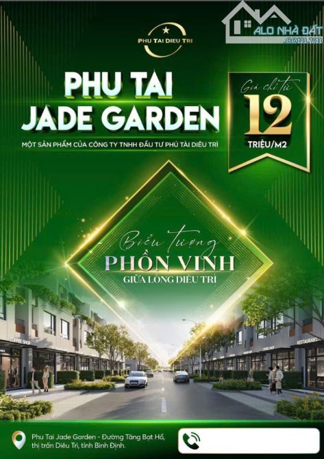 Phú Tài Jade Garden - Khu đô thị mới tại TT.Diêu Trì,Tuy Phước đang nhận booking 20 triệu