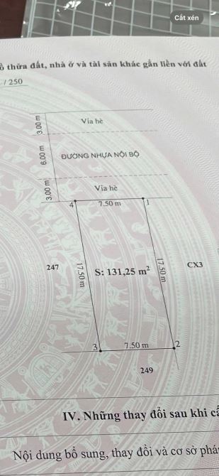217. Đất biệt thự Vườn Hồng, Đằng Hải , Hải An  Diện tích 131m ngang 7,5m Hướng bắc, đường