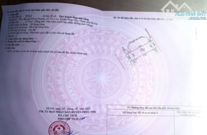 cần bán 117 m khu đấu giá Đồng Phươm Thọ Lộc mặt dg đôi - 1