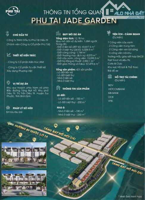 Phú Tài Jade Garden - Khu đô thị mới tại TT.Diêu Trì,Tuy Phước đang nhận booking 20 triệu - 2