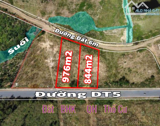 Bán đất mặt tiền DT5 xã Ninh Tây Ninh Hoà gần suối
