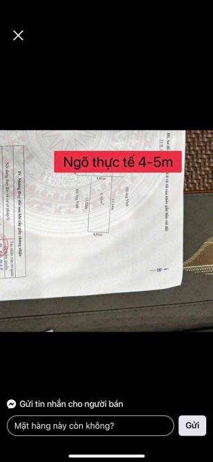 Bán đất ngõ 187 Đằng Hải 63m cách Trần Hoàn 30m ( vị trí cực đẹp nét ) - 1