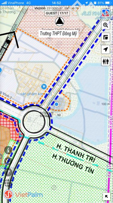 Đông Mỹ, Thanh Trì. DT: 64m, MT: 4.8m, giá 5.5 tỷ, ngõ ô ô tô vào đất, gần TĐC Đông Mỹ - 3