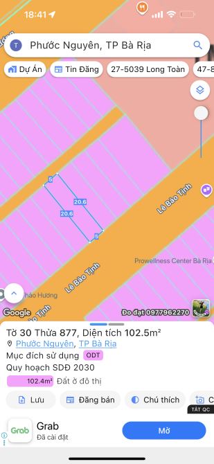 DT: 5x20,5 GIÁ: 7.5 TỶ, Bán nhà đường Lê Bảo Tịnh, khu Memory, Phước Nguyên, TP Bà Rịa - 3