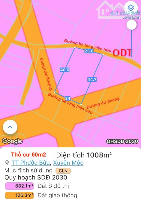 LÔ ĐẤT 2 MẶT TIỀN GIÁ RẺ TRUNG TÂM TT.PHƯỚC BỬU, SẴN THỔ CƯ, RA BIỂN CHƯA ĐẾN 10 PHÚT - 4