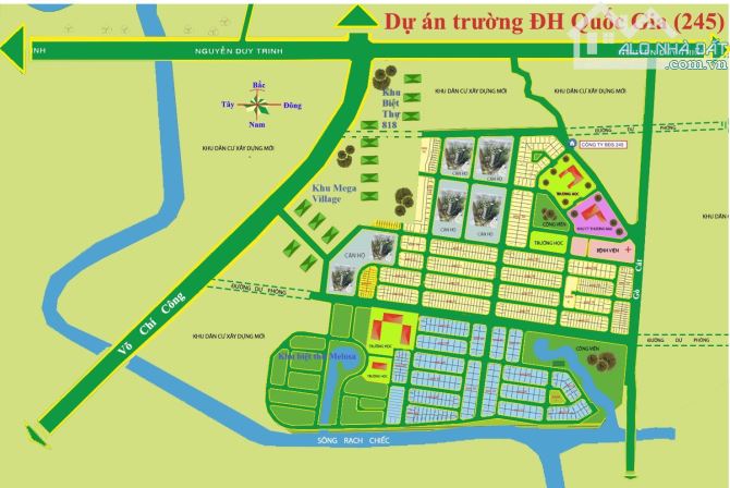 BÁN ĐẤT DỰ ÁN ĐẠI HỌC QUỐC GIA 245 – MẶT TIỀN GÒ CÁT & ĐƯỜNG 836, PHƯỜNG PHÚ HỮU, Q9