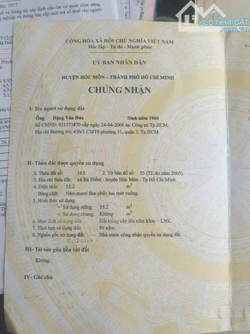 Hàng Hiếm Giá Tốt Chủ Ngộp Cần Bán nhanh Căn nhà ở Bà Điểm Hóc Môn 700triệu Sổ Hồng Riêng - 1